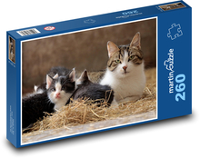 Cat - cat family Puzzle 260 pieces - 41 x 28.7 cm 