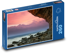 Skalnaté pobřeží - moře, vlny Puzzle 260 dílků - 41 x 28,7 cm
