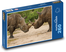 Nosorožec - zvíře, roh Puzzle 260 dílků - 41 x 28,7 cm