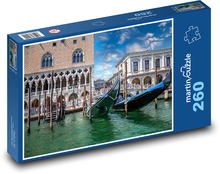 Benátky - gondola, Itálie Puzzle 260 dílků - 41 x 28,7 cm