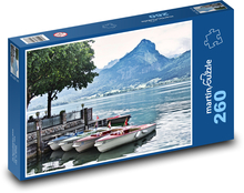 Lodě - kotviště, jezero Puzzle 260 dílků - 41 x 28,7 cm