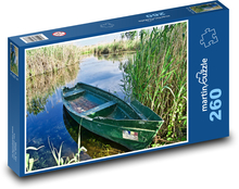 Loď - bažina, rákosí Puzzle 260 dílků - 41 x 28,7 cm