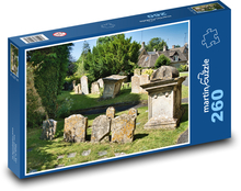 Cintorín - hroby, stredové náhrobky Puzzle 260 dielikov - 41 x 28,7 cm 
