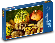 Podzim - dekorace, dýně Puzzle 260 dílků - 41 x 28,7 cm