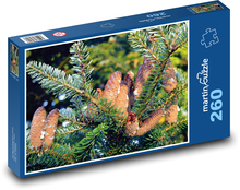 Borová šiška - jedle, jehličnan Puzzle 260 dílků - 41 x 28,7 cm