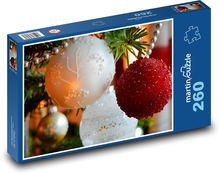 Vánoční ozdoby - dekorace, vánoce Puzzle 260 dílků - 41 x 28,7 cm