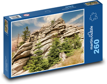 Skala - žula, stromy Puzzle 260 dielikov - 41 x 28,7 cm 