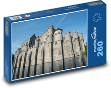 Schloss - Belgien, Antike Puzzle 260 Teile - 41 x28,7 cm