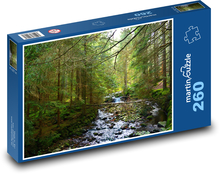 Les - potok, příroda Puzzle 260 dílků - 41 x 28,7 cm