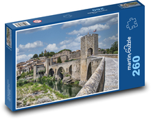 Medieval village - bridge, river Puzzle 260 pieces - 41 x 28.7 cm 