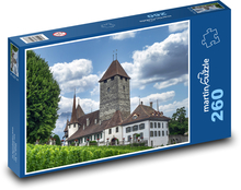 Spišský hrad - Švajčiarsko, budova Puzzle 260 dielikov - 41 x 28,7 cm 