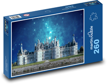 Zamek - noc, architektura Puzzle 260 elementów - 41x28,7 cm