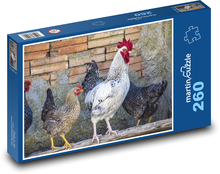 Rooster - hens, birds Puzzle 260 pieces - 41 x 28.7 cm 