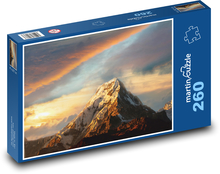 Góra - chmury, słońce Puzzle 260 elementów - 41x28,7 cm