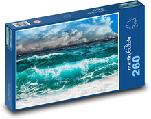 Wzburzone morze - ocean, woda Puzzle 260 elementów - 41x28,7 cm