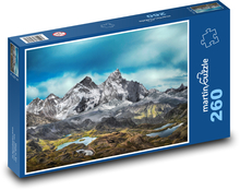 Sníh na hoře - laguny, příroda Puzzle 260 dílků - 41 x 28,7 cm