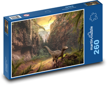Dinosaurs - landscape, nature Puzzle 260 pieces - 41 x 28.7 cm 