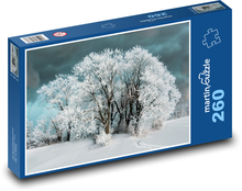 Zasněžené stromy - zimní krajina, les Puzzle 260 dílků - 41 x 28,7 cm
