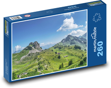 Švajčiarsko - horolezectvo, krajina Puzzle 260 dielikov - 41 x 28,7 cm 