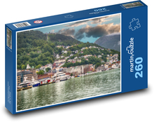 Stadt in Norwegen - Bergen, Landschaft Puzzle 260 Teile - 41 x28,7 cm