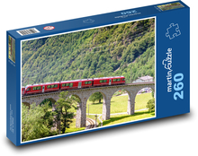 Švýcarsko - Rétská Železnice Puzzle 260 dílků - 41 x 28,7 cm