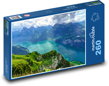 Hory - Alpy, jezero Puzzle 260 dílků - 41 x 28,7 cm