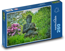 Kamienny posąg - Budda Puzzle 260 elementów - 41x28,7 cm