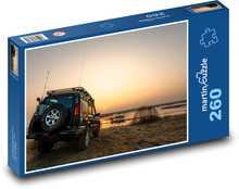 Biebrza - car by the river, sunset Puzzle 260 pieces - 41 x 28.7 cm 
