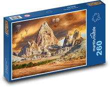 Hory - krajina, západ slnka Puzzle 260 dielikov - 41 x 28,7 cm 