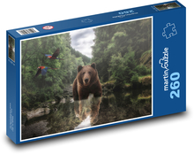 Medvěd - řeka, příroda Puzzle 260 dílků - 41 x 28,7 cm