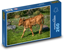 Cielę - roślina, pole Puzzle 260 elementów - 41x28,7 cm