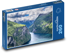 Fjords - Norway, panorama Puzzle 260 pieces - 41 x 28.7 cm 