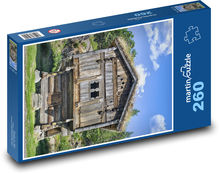 Drevený dom - staroveký, rustikálny Puzzle 260 dielikov - 41 x 28,7 cm 