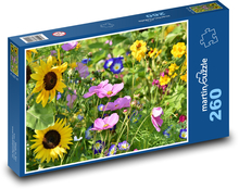 Divoké květiny - louka, zahrada Puzzle 260 dílků - 41 x 28,7 cm