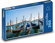 Benátky - gondola, lodě Puzzle 260 dílků - 41 x 28,7 cm