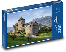 Hrad Vaduz - Lichtenštejnsko, pevnost Puzzle 260 dílků - 41 x 28,7 cm