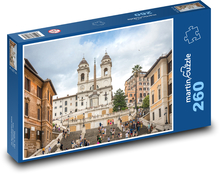 Řím - Itálie, schody Puzzle 260 dílků - 41 x 28,7 cm
