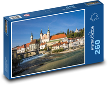 Steyr - Rakousko, řeka Puzzle 260 dílků - 41 x 28,7 cm