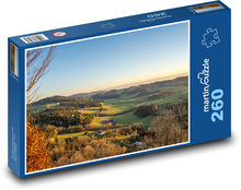 Mühlviertel - kopce, lesy Puzzle 260 dílků - 41 x 28,7 cm