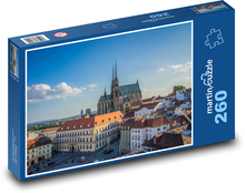 Brno - katedrála, Česká republika Puzzle 260 dielikov - 41 x 28,7 cm 