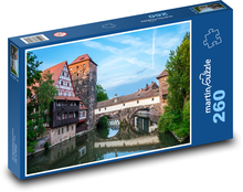 Budova - most, řeka Puzzle 260 dielikov - 41 x 28,7 cm 