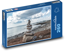 Moře - kameny, pláž Puzzle 260 dílků - 41 x 28,7 cm