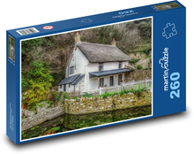 Venkovský dům - chalupa, rybník Puzzle 260 dílků - 41 x 28,7 cm