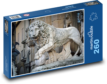Socha lva - náměsí Piazza Della Signoria, Itálie Puzzle 260 dílků - 41 x 28,7 cm