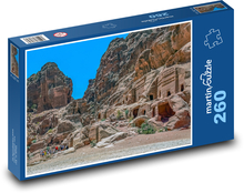 Petra - Jordánsko, staroveká jaskyňa Puzzle 260 dielikov - 41 x 28,7 cm 