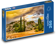 Kopec - západ slnka, mraky Puzzle 260 dielikov - 41 x 28,7 cm 