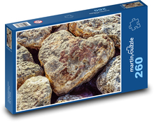 Serce z kamienia - skała, miłość Puzzle 260 elementów - 41x28,7 cm