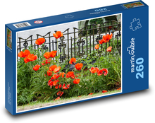 Vlčí mak - červené kvety, záhradka Puzzle 260 dielikov - 41 x 28,7 cm