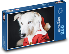 Szczeniak - strój świąteczny, zwierzątko Puzzle 260 elementów - 41x28,7 cm