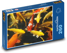 Koi ryby - rybník, voda Puzzle 260 dílků - 41 x 28,7 cm